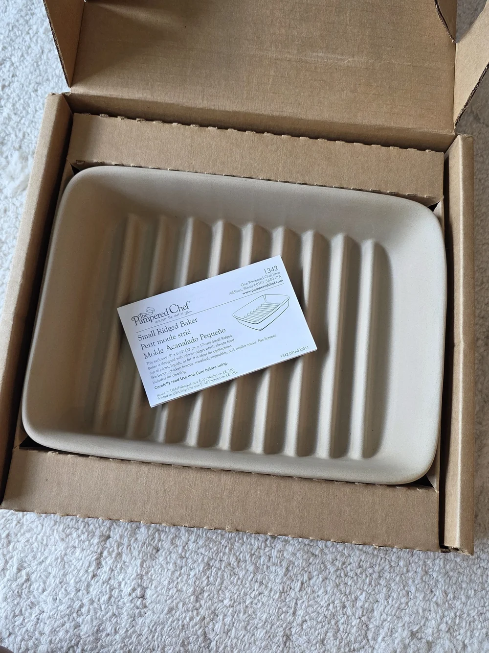 Pampered Chef Small Ridged Baking Dish